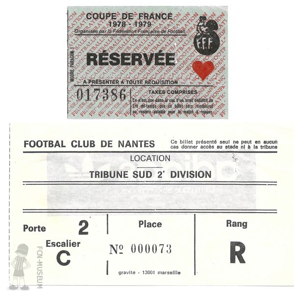 CdF 1979  Quart aller Nantes Marseille