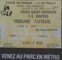 CdF 1985  Quart aller Paris SG Nantes - 1