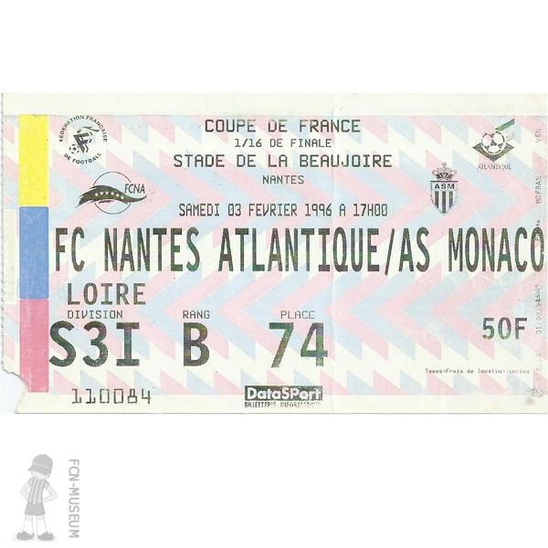 CdF 1996  16ème Nantes Monaco