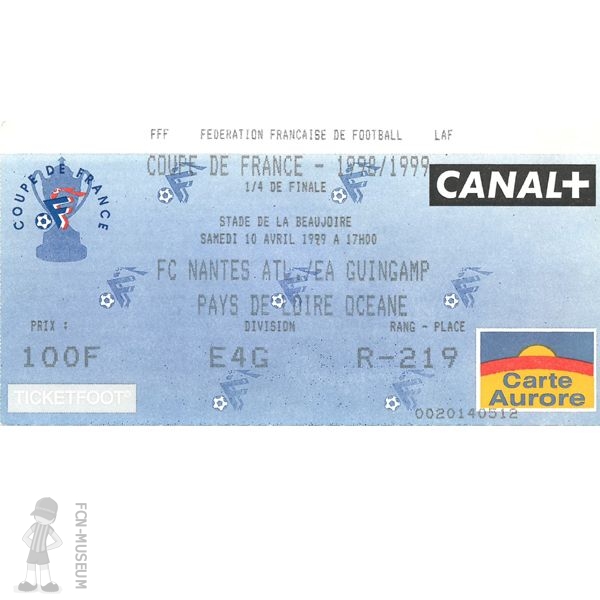 CdF 1999  Quart Nantes Guingamp