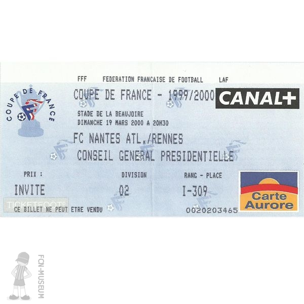 CdF 2000  quart Nantes Rennes