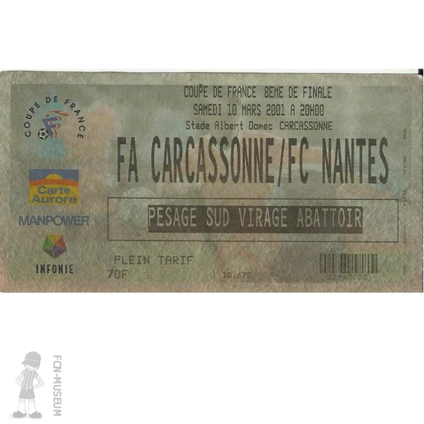 CdF 2001  8ème Carcassonne Nantes