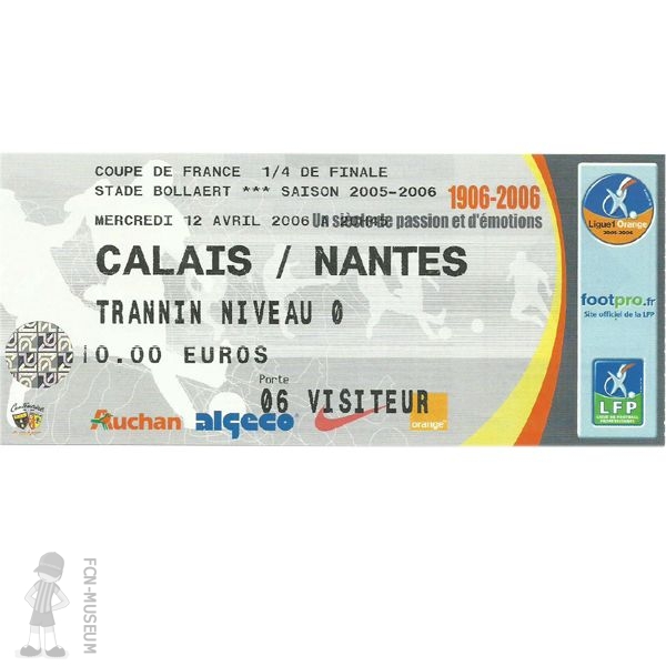 CdF 2006  Quart Calais Nantes