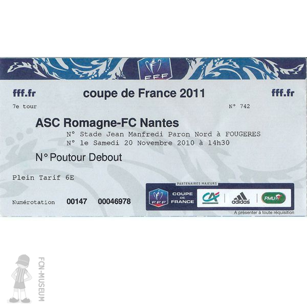 CdF 2011 7ème  tour Romagné FC Nantes