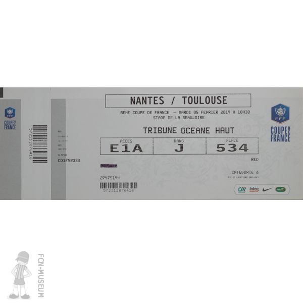 CdF 2019  8ème Nantes Toulouse