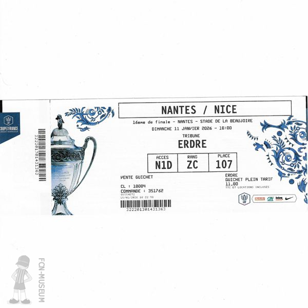 CdF 2026 16ème Nantes Nice