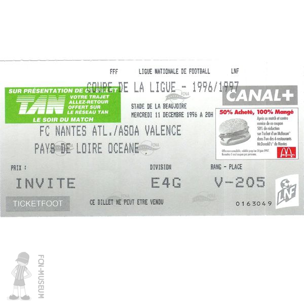 CdL 1996-97 16ème Nantes Valence