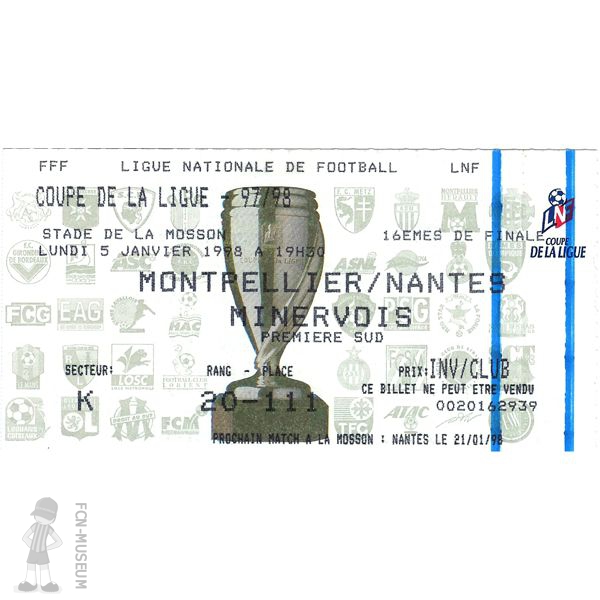 CdL 1997-98 16ème Montpellier Nantes
