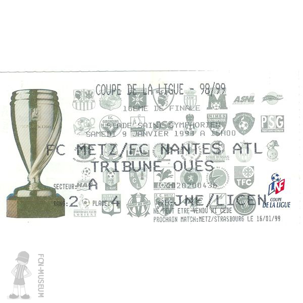 CdL 1998-99  16ème Metz Nantes