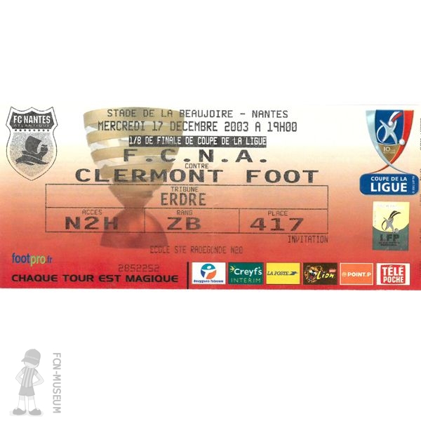 CdL 2003-04  8ème Nantes Clermont
