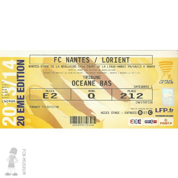 CdL 2013-14  16ème Nantes Lorient