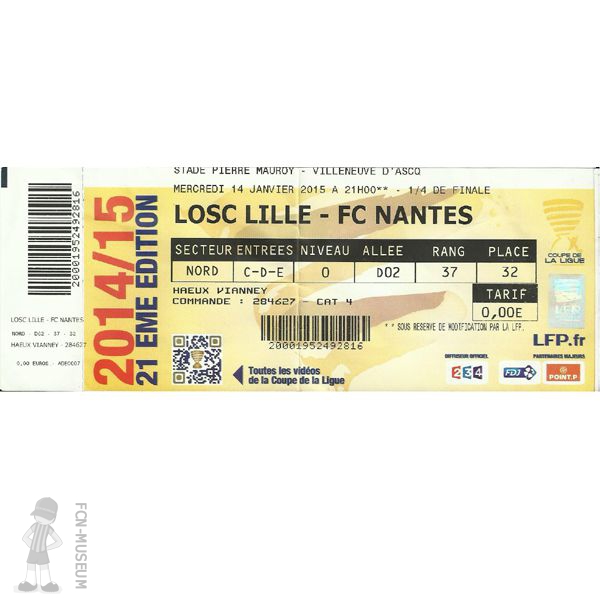 CdL 2014-15  Quart Lille Nantes