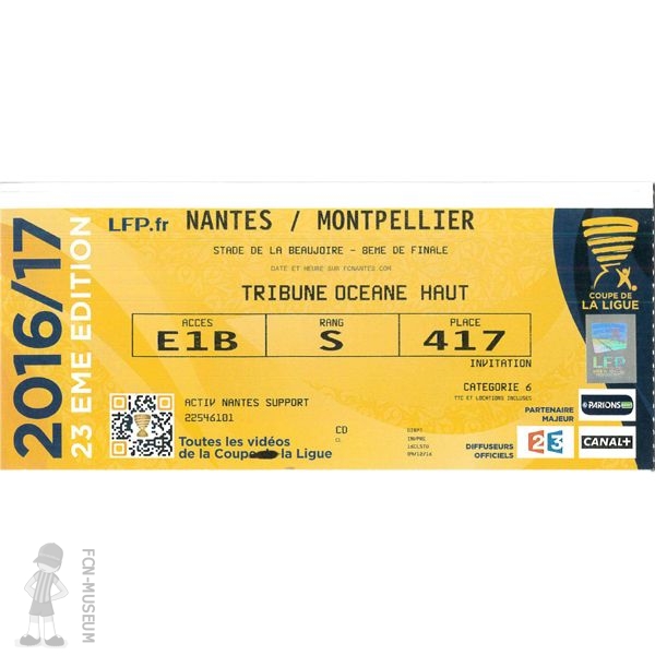 CdL 2016-17  8ème Nantes Montpellier