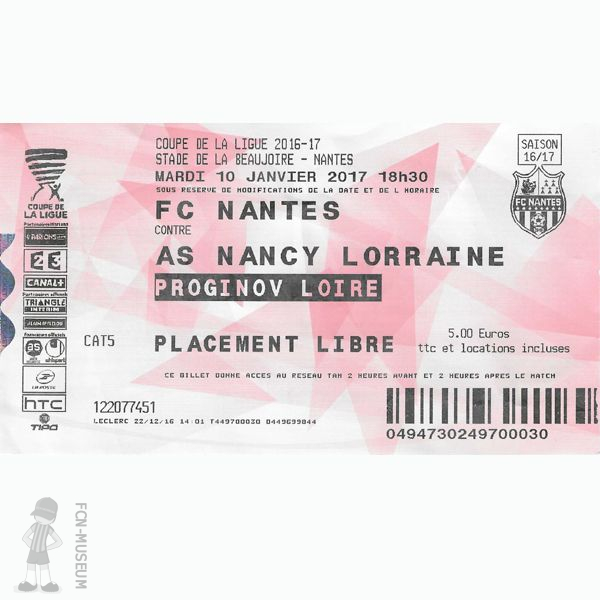 CdL 2016-17  Quart Nantes Nancy