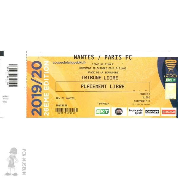 CdL 2019-20 16ème Nantes Paris FC