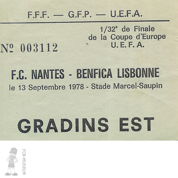 1978-79 32ème aller Nantes Benfica b