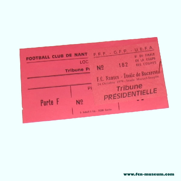 1979-80  8ème aller Nantes Steaua b (Billet)