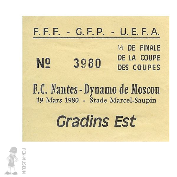 1979-80  quart retour Nantes Dynamo