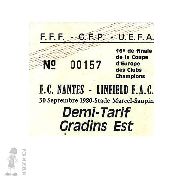 1980-81 16ème retour Nantes Linfield