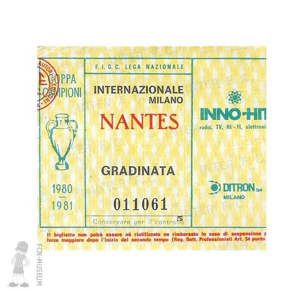 1980-81 8ème retour Inter Nantes