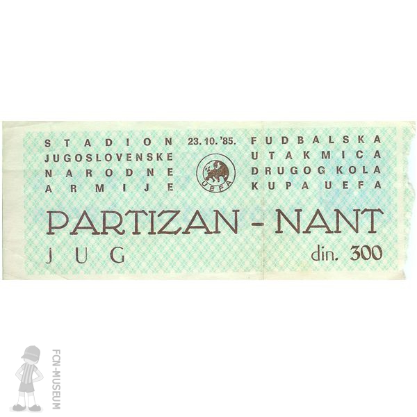 1985-86 16ème aller Partizan Nantes