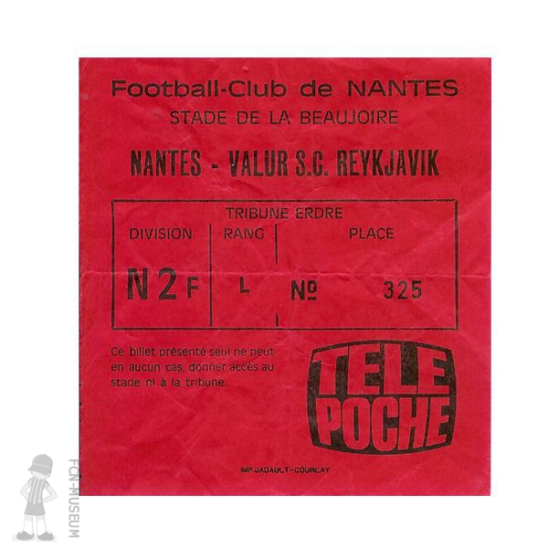 1985-86  32ème retour Nantes Valur - 1