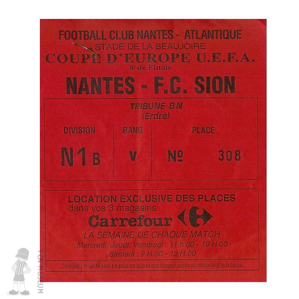 1994-95  8ème aller Nantes Sion - 3