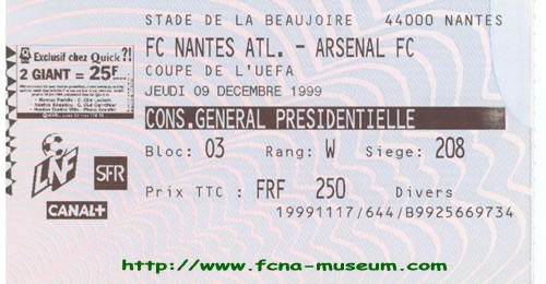 1999-00 16ème retour Nantes Arsenal - 3