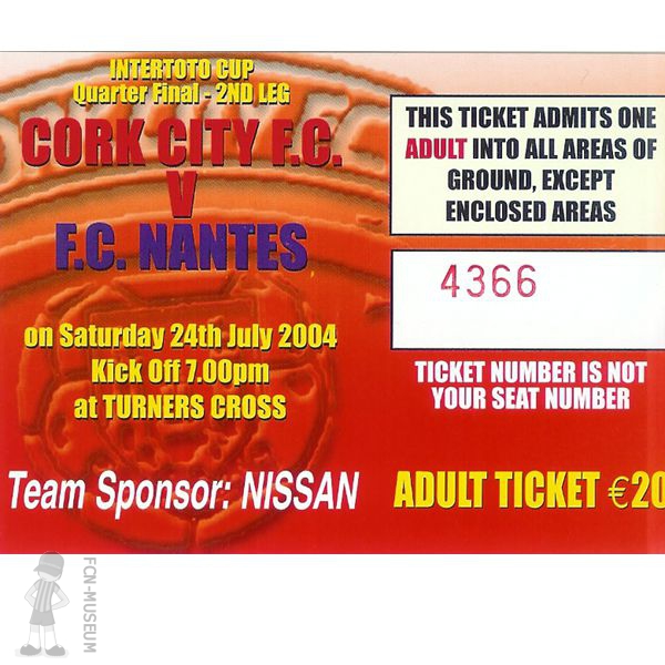 2004-05 3ème tour retour Cork Nantes - 2