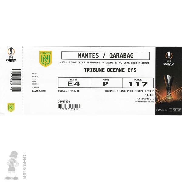 2022-23 Groupe 5ème j Nantes Qarabag