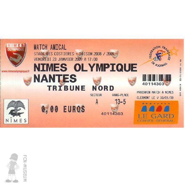 2008-09 Amical Nîmes Nantes