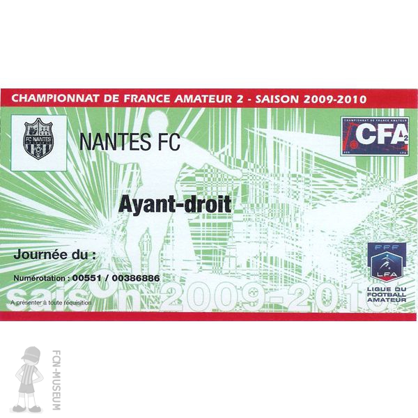 2009-10 CFA2 11ème j Nantes Bourges