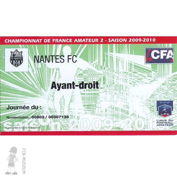 2009-10 CFA2 18ème  Nantes Tours2