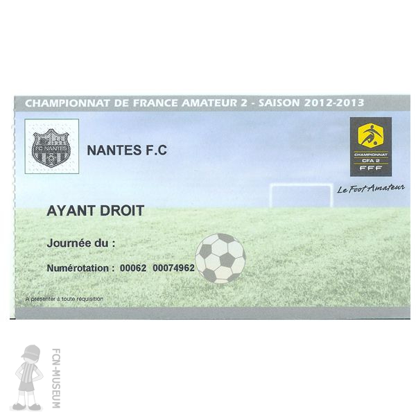 2012-13 CFA2 07ème  Nantes Châteauroux