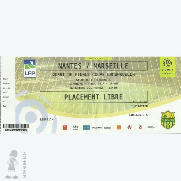 2017 Gambardella quart Nantes Marseille