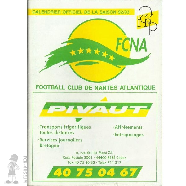 Calendrier 1992-93