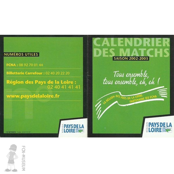 Calendrier 2002-03 e