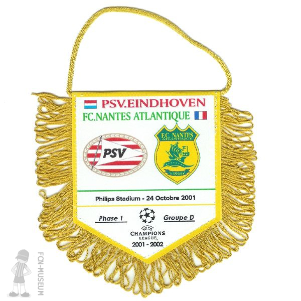 2001-02 1ère phase 5ème J. PSV Nantes  (Fanion)