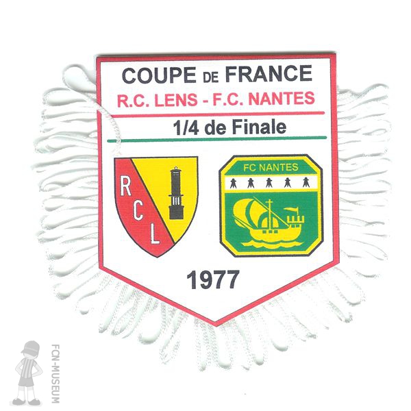 CdF 1977 quart aller Lens Nantes (Fanion)