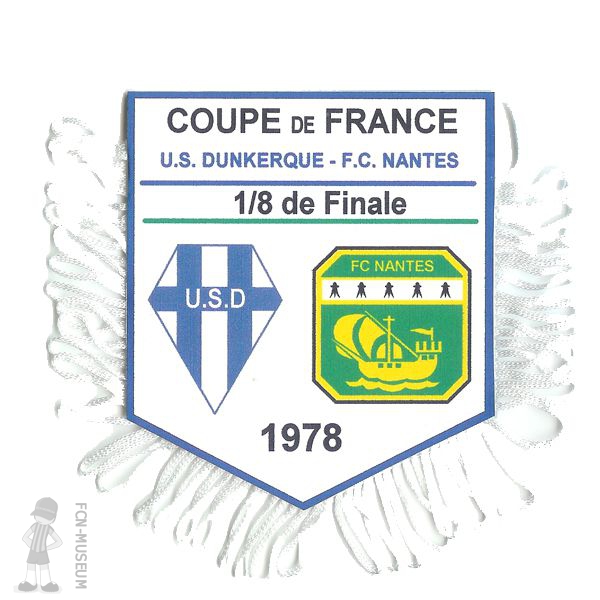 CdF 1978  8ème retour Dunkerque Nantes (Fanion)