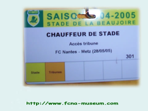 2004-05 Badge Chauffeur Stade