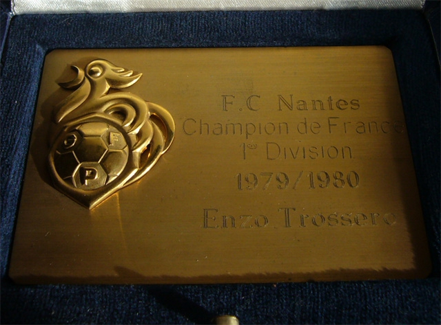 Plaque Champion de france 1979 1980