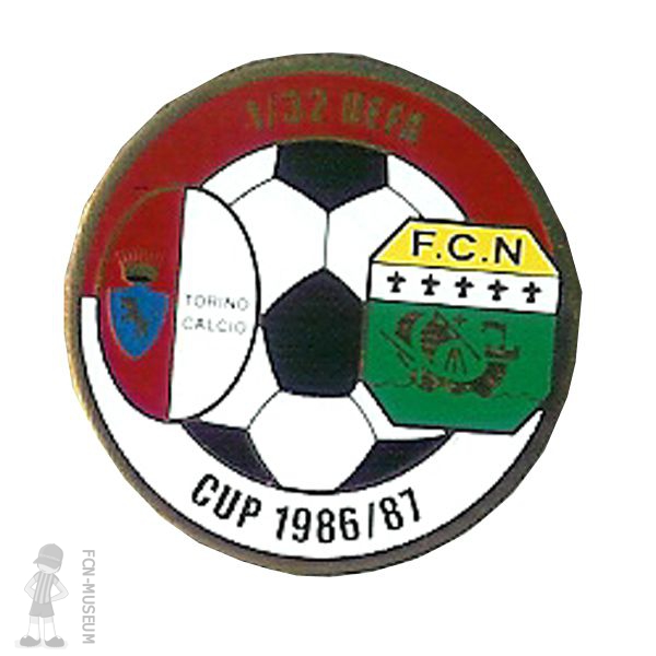 1986-87 32ème retour Torino Nantes (Badge)