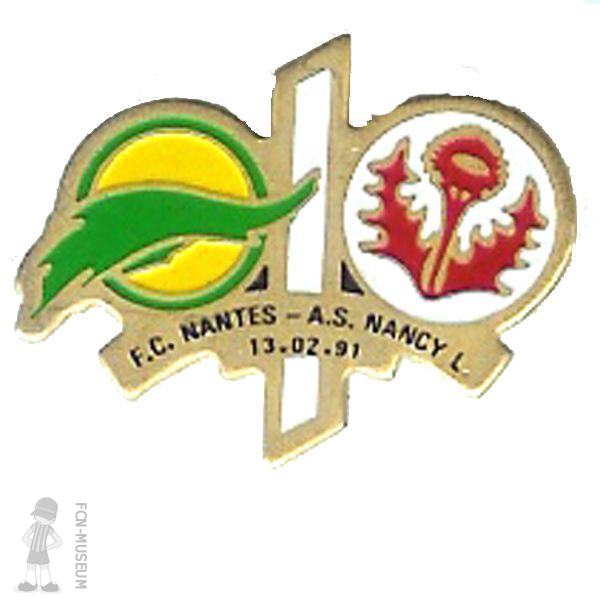 1990-91 27ème j Nantes Nancy