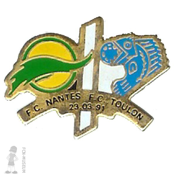 1990-91 31ème j Nantes Toulon (pin's)