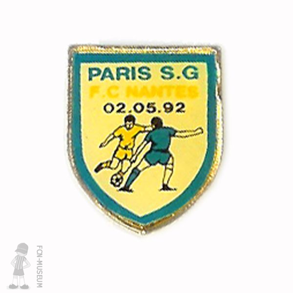 1991-92 38ème j Paris SG Nantes c (Pin's)