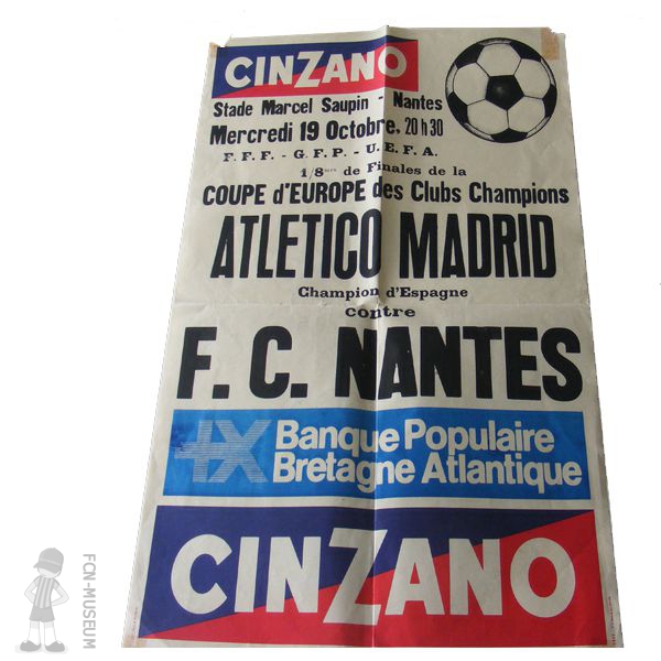 1977-78 8ème aller Nantes Atletico (Affiche)