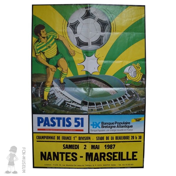 1986-87 33ème j Nantes Marseille (Affiche)