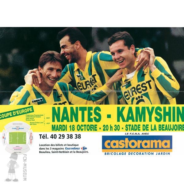 1994-95  16ème aller Nantes Kamychine (Affiche)