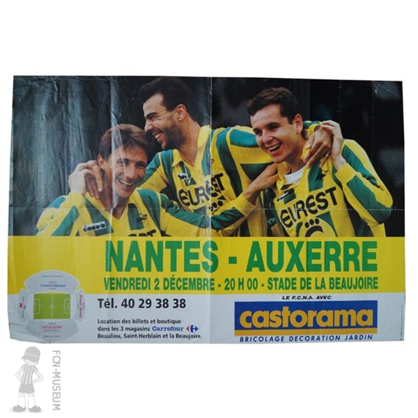 1994-95 20ème j Nantes Auxerre (Affiche)